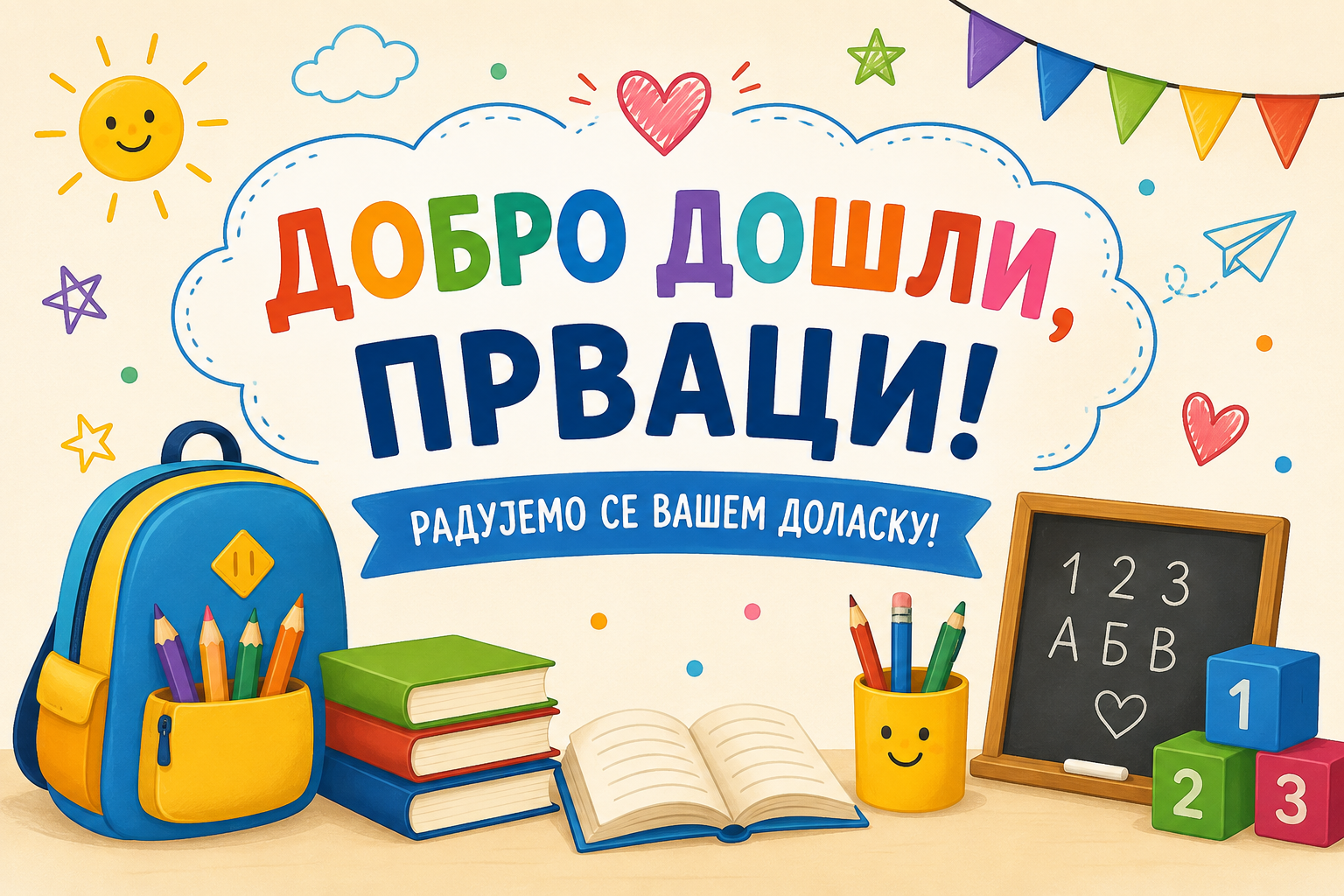 🎒 ДОБРО ДОШЛИ, ПРВАЦИ! 🌟